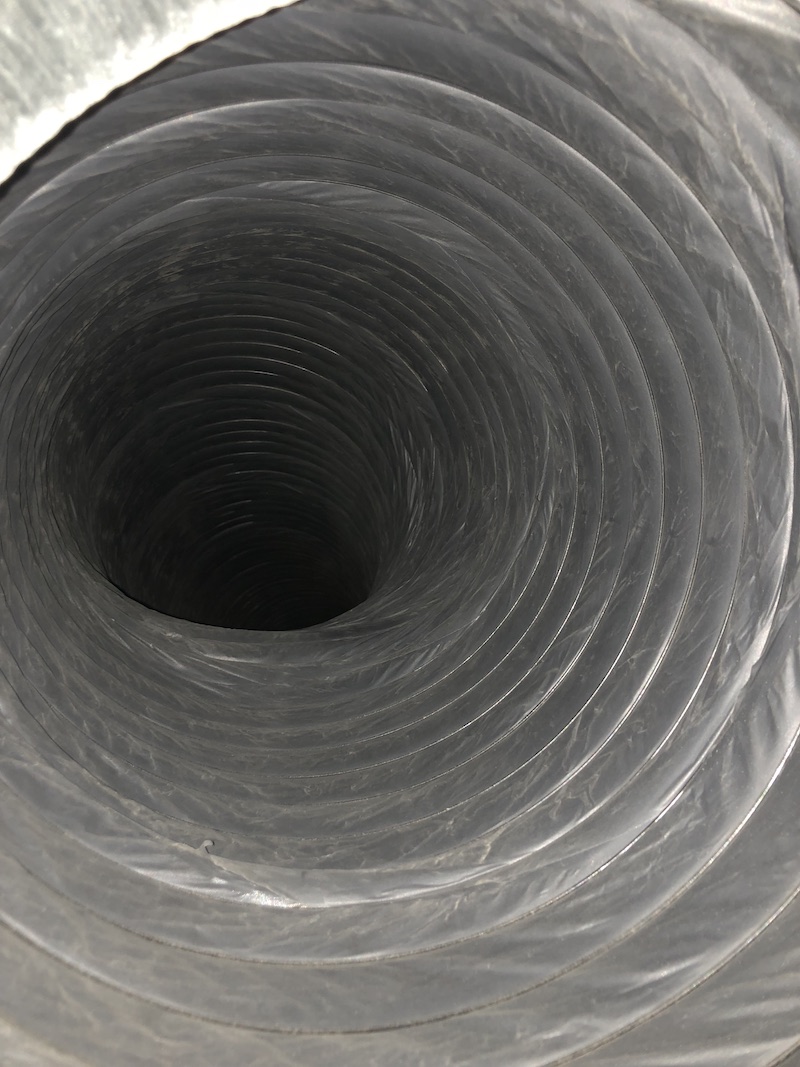 new, clean air duct - inside view