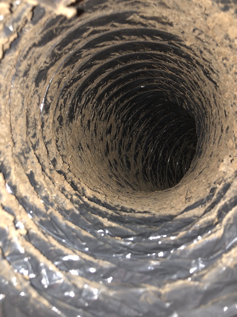 inside view of a new, clean air duct after installation - What air ducts should look like.